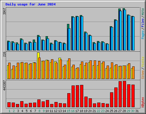 Daily usage for June 2024