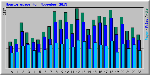 Hourly usage for November 2015