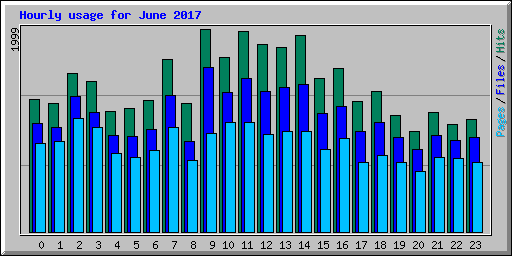 Hourly usage for June 2017