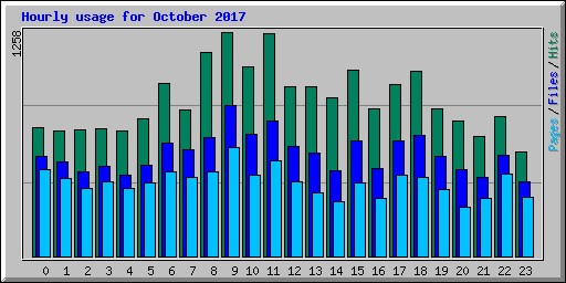 Hourly usage for October 2017