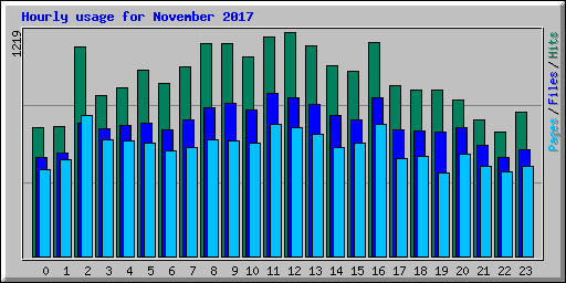 Hourly usage for November 2017