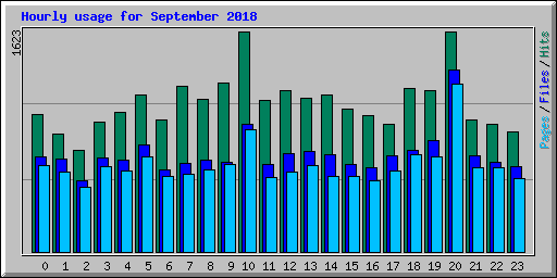 Hourly usage for September 2018