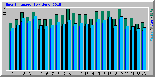 Hourly usage for June 2019