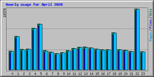 Hourly usage for April 2020