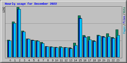 Hourly usage for December 2022