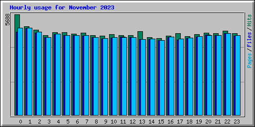 Hourly usage for November 2023