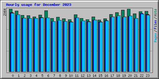 Hourly usage for December 2023