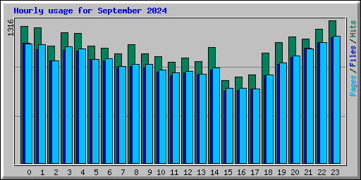 Hourly usage for September 2024