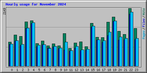 Hourly usage for November 2024